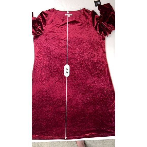 Sandra Darren Washable Velvet Puffed Sleeves A-line Dress sz XL NWT Holidays - Picture 10 of 12